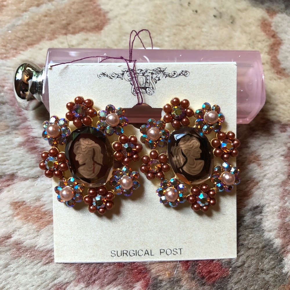 Cameo Clip Earrings